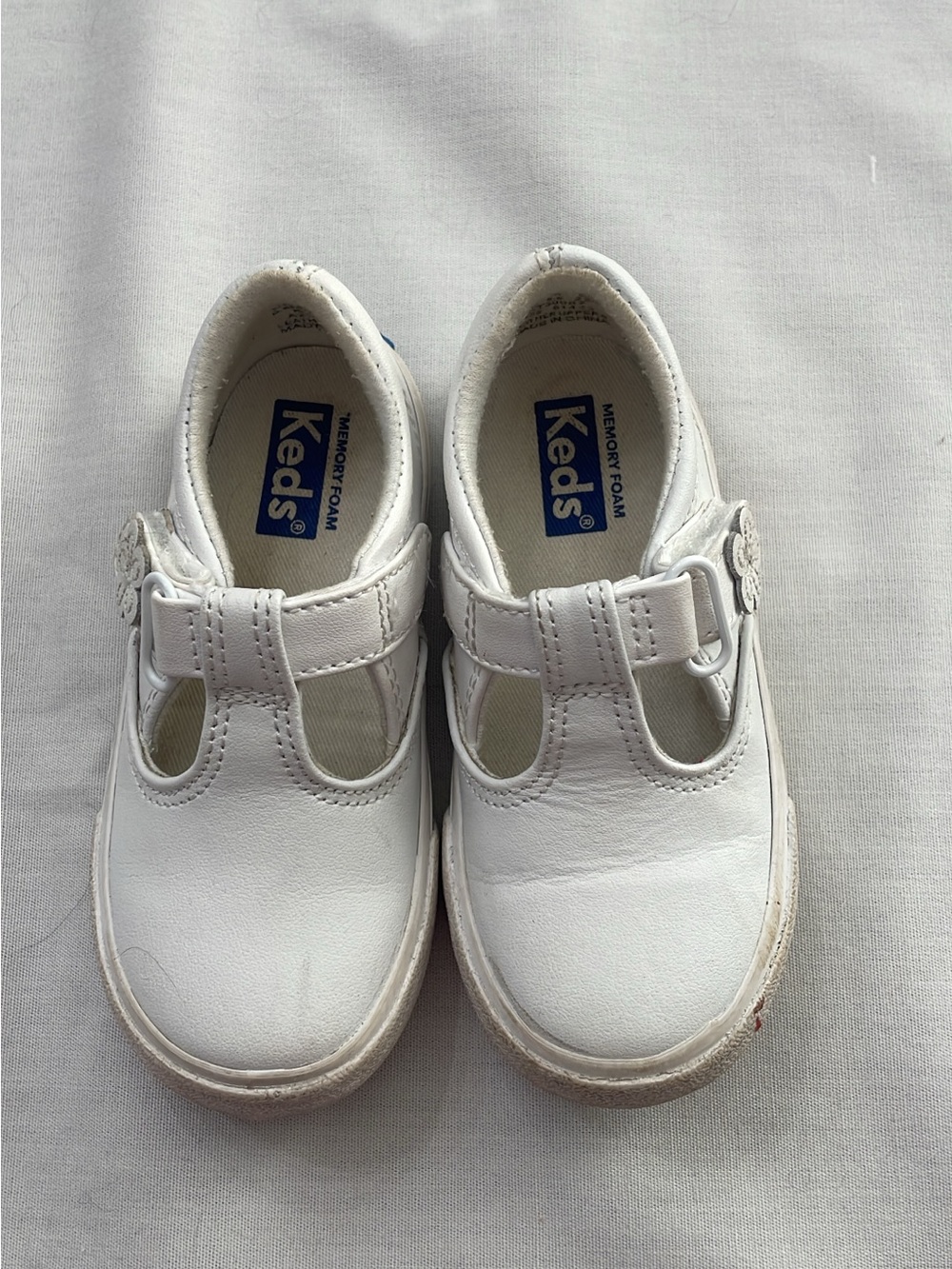 Keds Kids White Mary Jane T-Strap Shoes